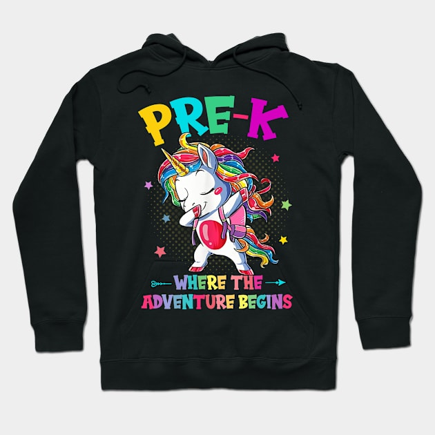 Pre-K Where The Adventure Begins Student Teacher Hoodie by Ene Alda